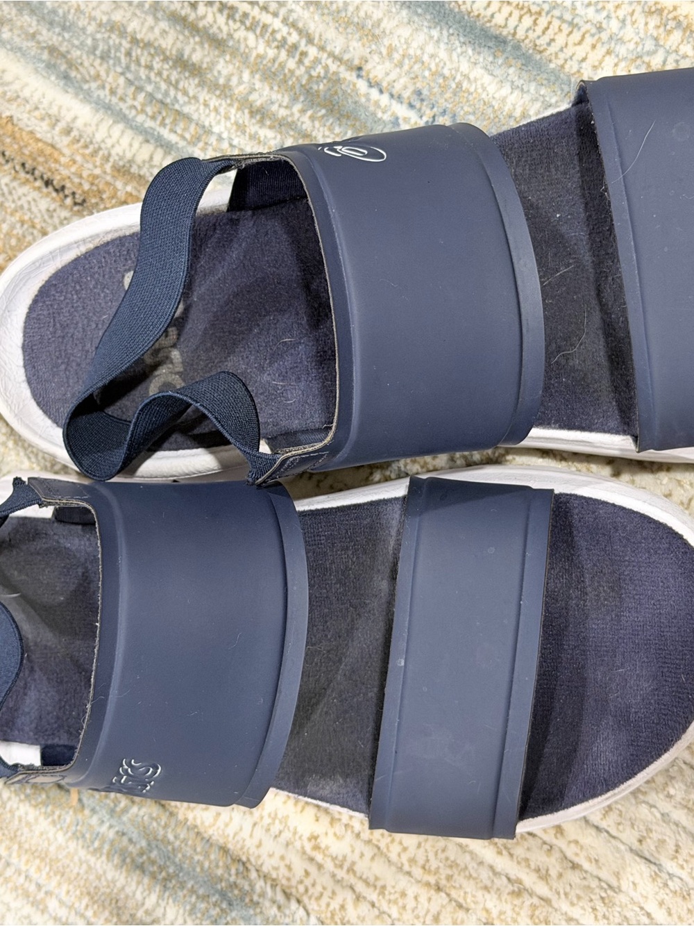 Asics Navy Blue Slide Sandals